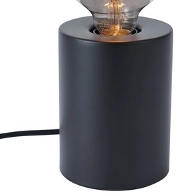 Lampă de masă modernă neagră 13cm - Cylinder
