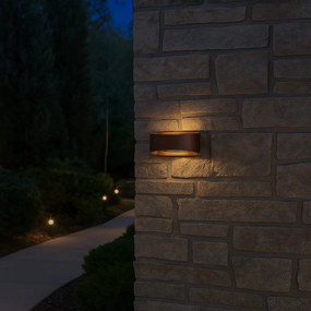Aplica LED perete exterior IP54 Gerla maro