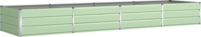vidaXL Jardinieră Verde pastel 385 x 100 x 45 cm Oțel Galvanizat