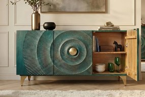 Comoda design vintage Golden Sunset 140cm turcoaz