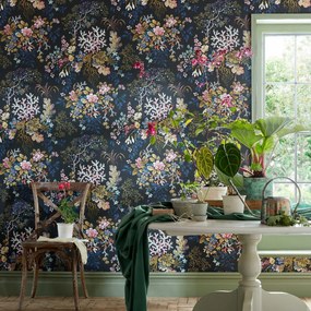 Tapet Killburn's Coral, Midnight Black, 1838 Wallcoverings, 5.3mp / rola