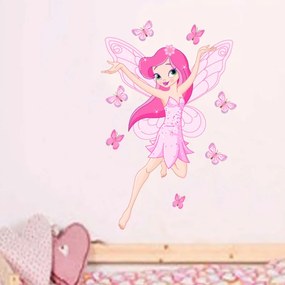 Sticker perete Zana Florilor roz