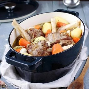 Pyrex Cratiță din fontă cu capac 6 l, 33 x 25 cm,gri, 6 l