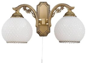 Aplica clasica din alama cu 2 brate design italian 8600