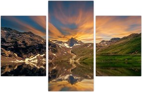 Tablou - Oglindirea în lacul montan (90x60 cm)