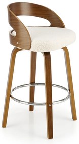Scaun de bar Braxton, maro/crem