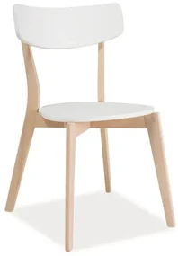 Scaun de masa Culoare Alb / Lemn, TIBI