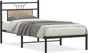 vidaXL Cadru pat fără saltea stejar sonoma, 90x190 cm, lemn prelucrat