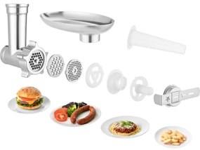 Robot de bucătărie cu castron din oțel inoxidabil Sencor 1000W/230V gri