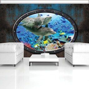 Fototapet - Delfin în aquariu (254x184 cm)