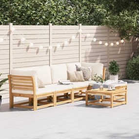 vidaXL Set mobilier grădină cu perne, 6 piese, lemn masiv acacia