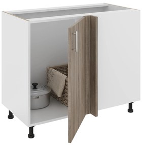 Corp Baza Colt Karo, Stejar Somona Inchis/Alb, 98 x 50 x 80 cm