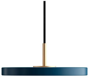 Lustră în culoarea petrolului LED cu abajur din metal ø 15 cm Asteria Micro – UMAGE