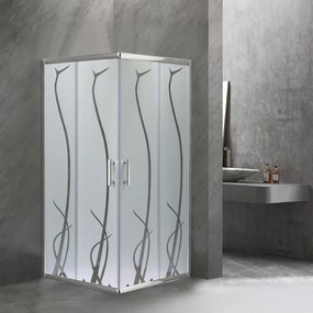 Cabină de duș pătrată Spirit BAMBOO 80x80, fără cădiță de duș