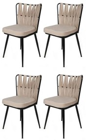 Set de scaune de sufragerie Kusakli Cream, 4 buc., 4 buc