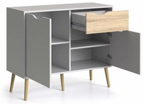 Comoda alba OSLO 75387 cu 1 sertar
