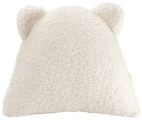 Pernă decorativă pentru copii crem cu tapițerie din țesătură bouclé Bear – Wigiwama