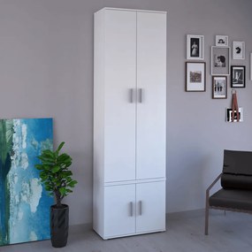 Dulap, poliţe, cu două uşi, alb, SERVO TIP 1