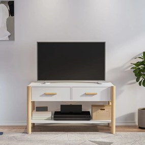 Comoda TV, alb, 82x38x45 cm, lemn prelucrat