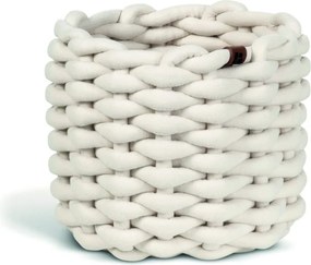 Coș de depozitare din material textil ø 21x17 cm Peach Skin Round S – Bigso