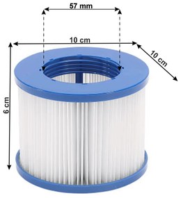 Cartuş filtru pentru jacuzzi mobil, alb, KAMINO