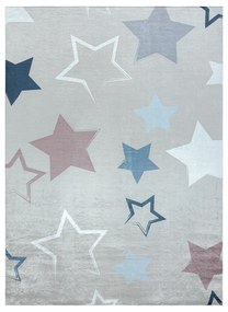 BAMBINO 48130 covor lavabil Stele pentru copii anti-alunecare - bej / gri