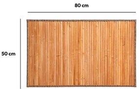 Covor antiderapant din bambus BAMBOO ANTISLIP MARO 50x80 cm
