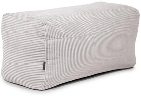 Fotoliu bean bag crem cu tapițerie din catifea reiată Plus 100 Lounge – SLOWDOWN