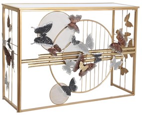 Consola din metal cu oglinda Butterflies 108 cm x 80 cm