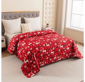 Cuvertura de pat VELVET CHRISTMAS, rosu Dimensiune: 170 x 210 cm