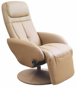 Fotoliu recliner tapitat Optima bej - H 84-101 cm