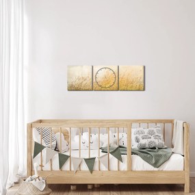 Tablou - Câmp toamna (cu ceas) (90x30 cm)