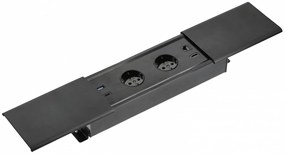 Priza incastrabila model PRESTINO, 2 iesiri Schuko, 1xHDMI, 1XRJ45, 1xUSB-A, 1xUSB-C, finisaj negru