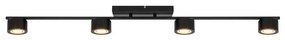 Plafoniera LED cu 4 spoturi, design modern, 3-Step MOODMAKER, Clyde 4 negru
