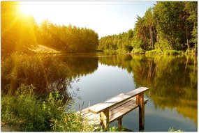 Tablou - Lac la munte (90x60 cm)