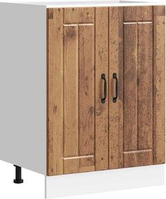 vidaXL Dulap de bază pentru chiuvetă „Lucca” Lemn vechi lemn prelucrat