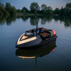 Feeder barca V6 GPS 3 rezervoare spate și lateral cu negru