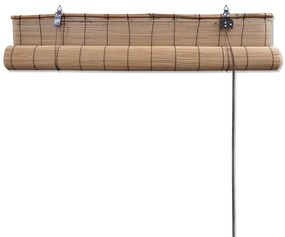 Jaluzele din bambus tip rulou, 2 buc., maro, 150 x 220 cm