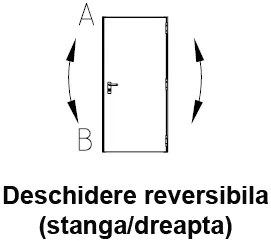 Usa metalica CLUB otel galvanizat reversibila - nevopsita 2000, 820