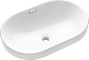 Lavoar incastrat Invena Egina oval 60 cm alb
