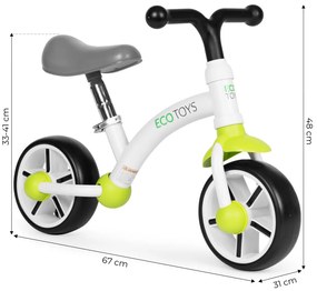 Jogging biciclete cu roți EVA scaun reglabil verde