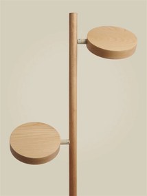 Lampadar LED din lemn de frasin natur Okinawa