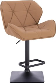 HR111KW Scaun Caramel Piele Ecologica Premium Soft cu Bază Neagră