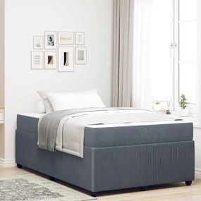 vidaXL Cadru de pat cu saltea Altele Gri închis 120 x 190 cm Catifea