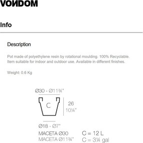 Set de 4 Ghivece plante design decorativ exterior/interior MACETA PLANTER 30×26cm