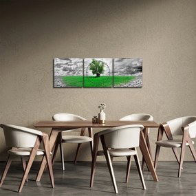 Tablou - O bucată de natură în oraș (cu ceas) (90x30 cm)