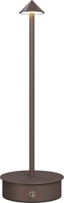 HOMCOM Lampă de Masă Reîncărcabilă cu USB, Lampă Fără Fir cu Temperatura Culorii Reglabilă 3000K/4500K/6500K, Control Touch, Autonomie 4-8 Ore, Cafea | Aosom Romania