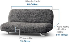 Gaico Huse bielastice VITTORIA gri 2fotoliu cu manere de lemn (l. 80 -140 cm)