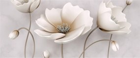Tablou cu florile albe (120x50 cm)