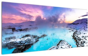 Tablou - Laguna albastră din Islanda (120x50 cm)